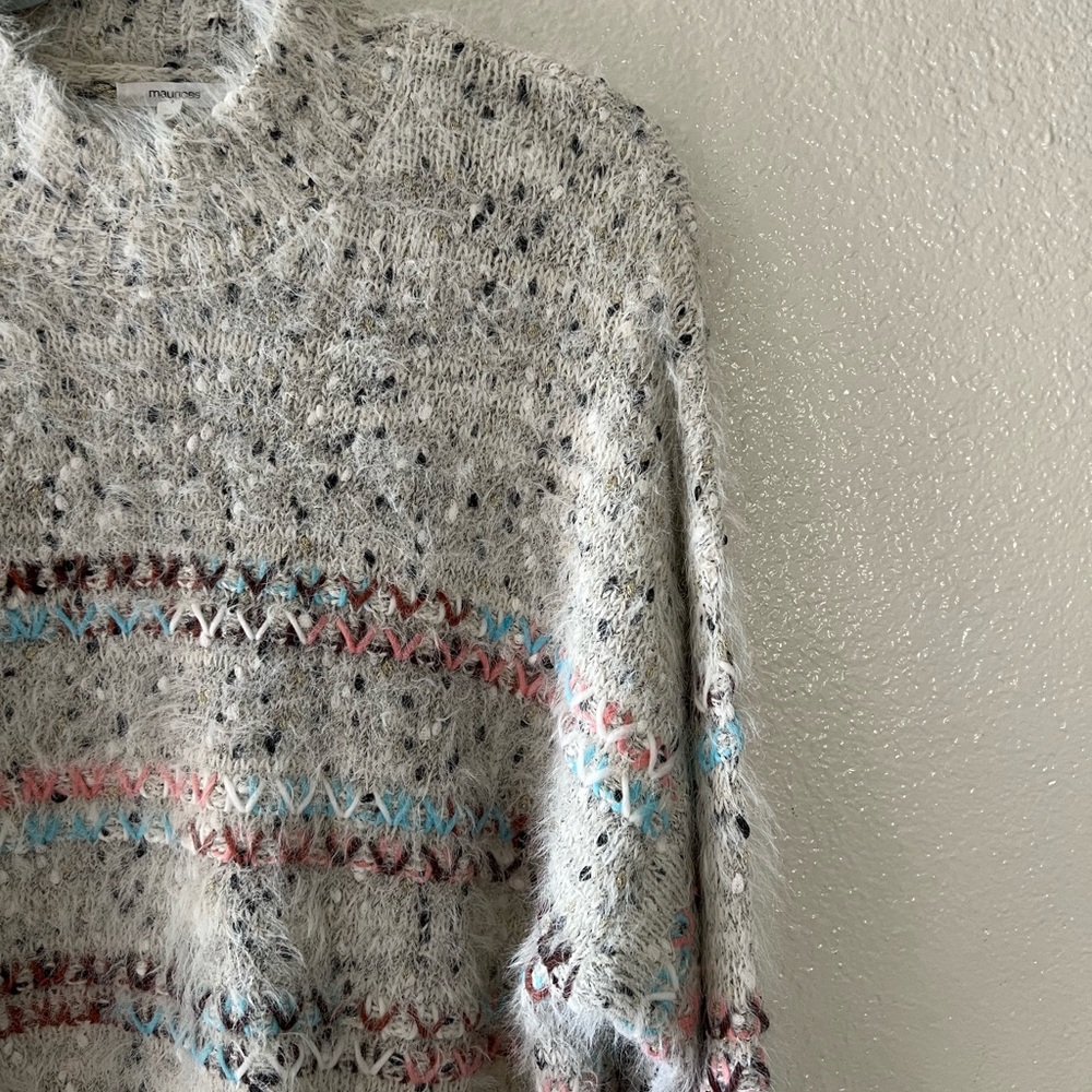 Fuzzy Multi-Colored Sweater - Picture 2 of 5